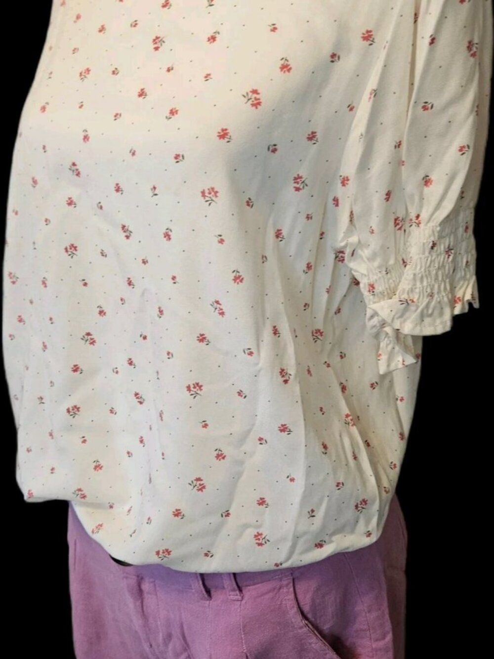 Size M Les Amis Floral Top Double Zero Mauve Shorts Set NWT